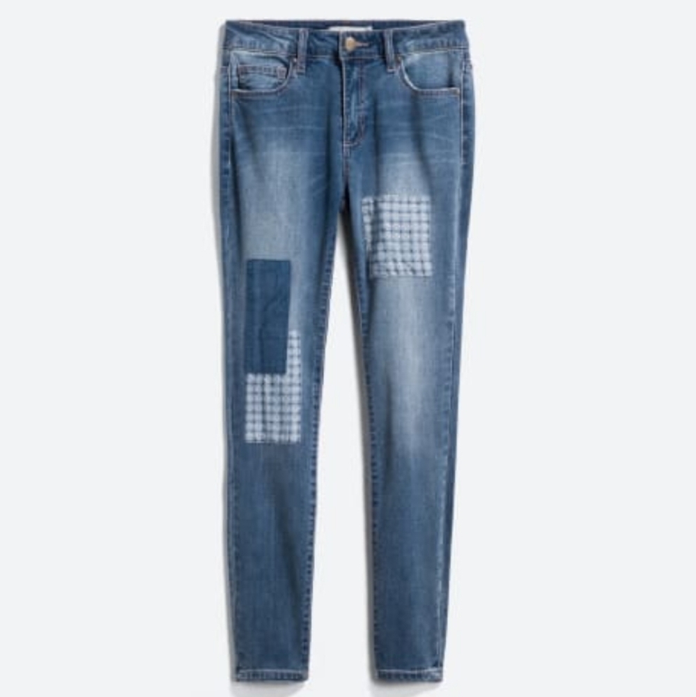 NWT tgla patchwork skinny jeans